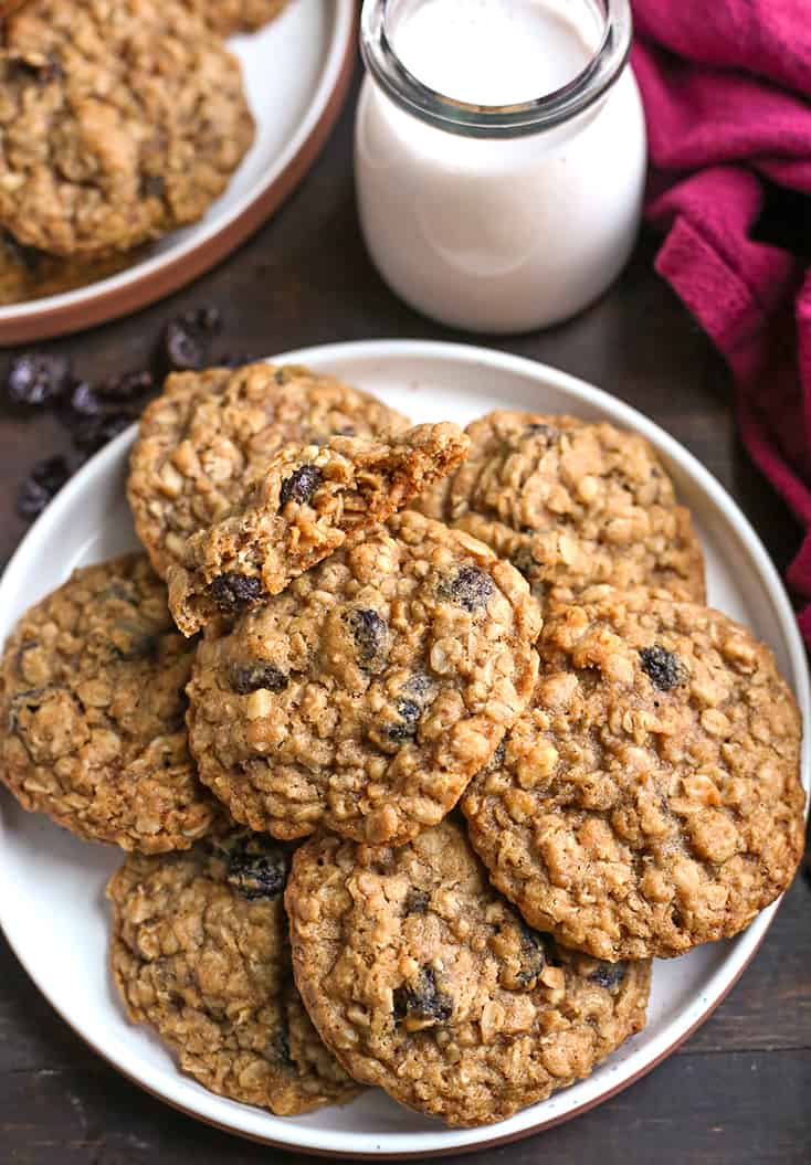 Chewy Oatmeal Cranberry Walnut Cookies