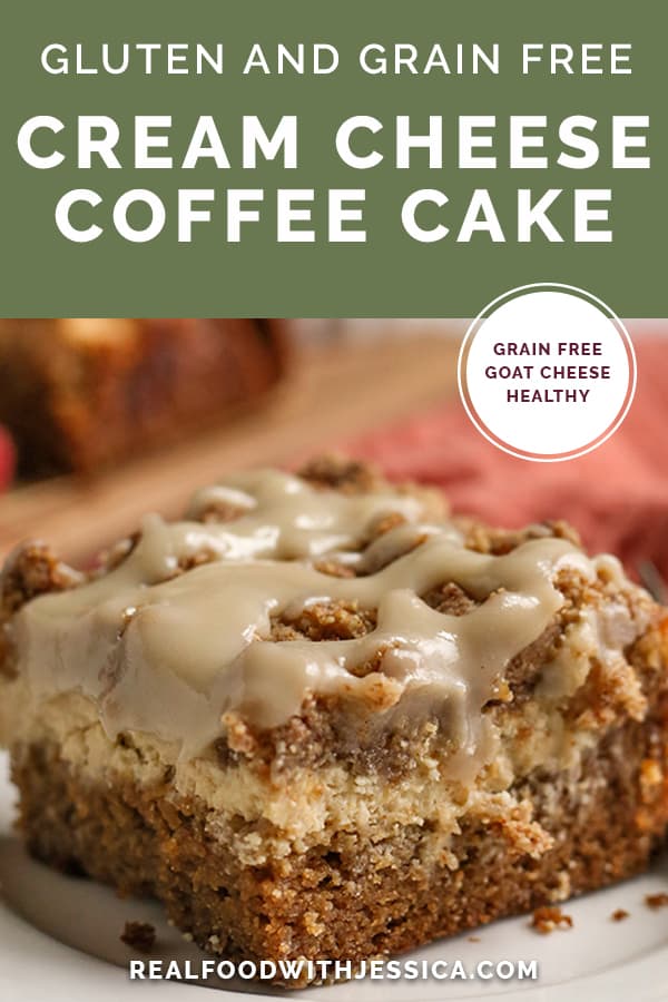 cream cheese coffee cake with text 