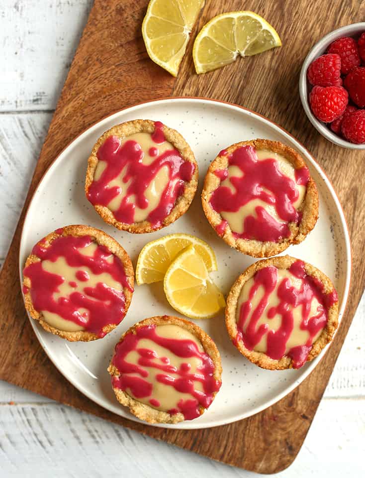 top view of lemon cheesecake cookie cups 