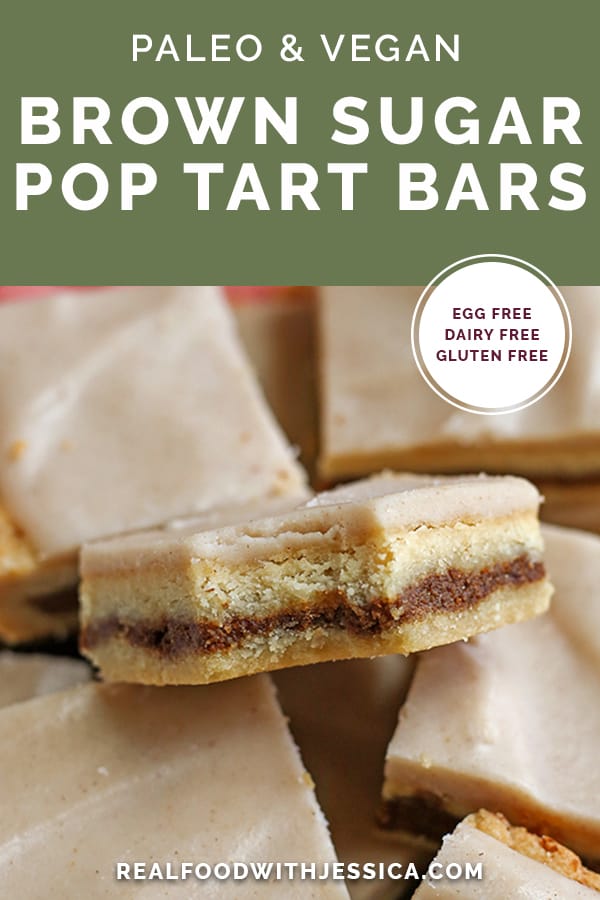 paleo brown sugar pop tarts with text