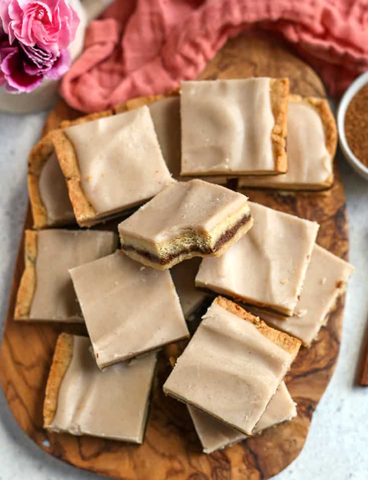 top view of cinnamon brown sugar pop tart bars