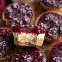 Gluten Free Blackberry Cheesecakes