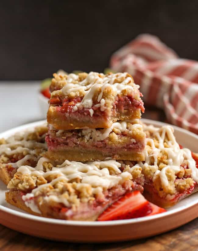 Strawberry Rhubarb Pie Bars Real Food with Jessica