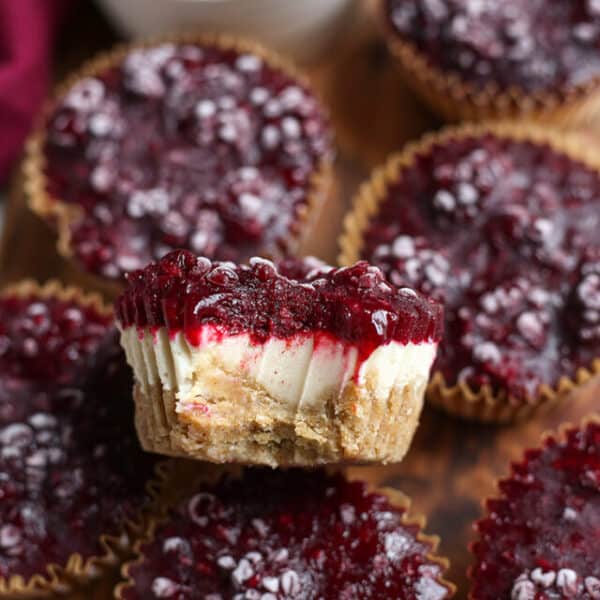 Gluten Free Blackberry Cheesecake made in batch