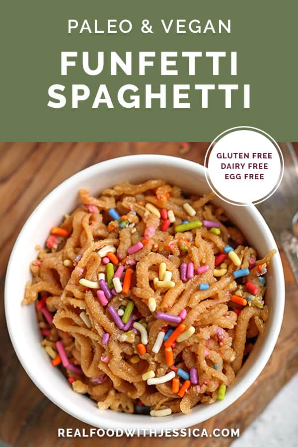 paleo vegan funfetti spaghetti with text 