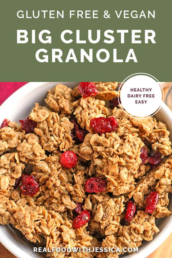 gluten free granola with text 